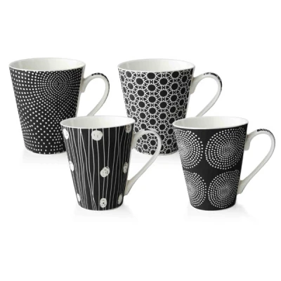 MON-KUBEK 325ML CZARNY MAT 0492