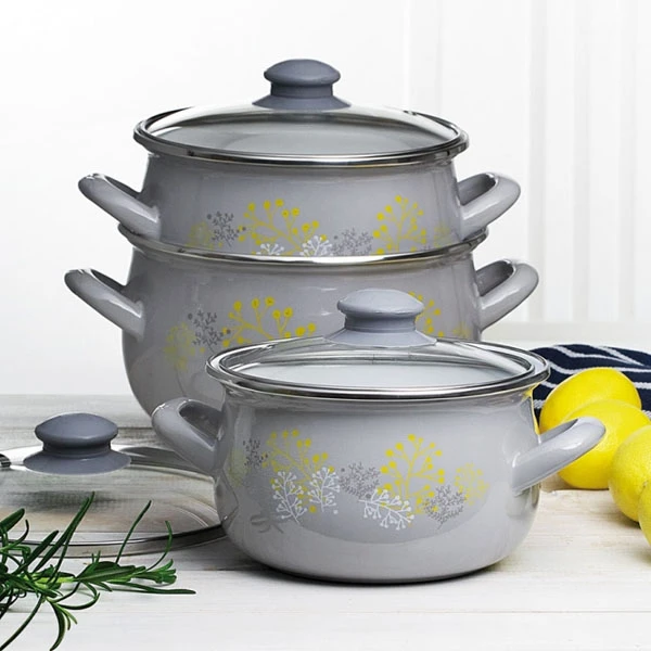 DAJ-KPL. 6 EL. GARNKÓW EMALIOWANE SZARY 35030