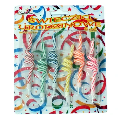 CH-ŚWIECZKI URODZINOWE 6SZT KRĘCONE