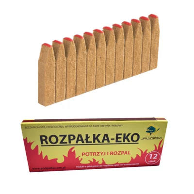 ROZPALACZ - ROZPAŁKA EKO Z POTARKĄ 12 SZT