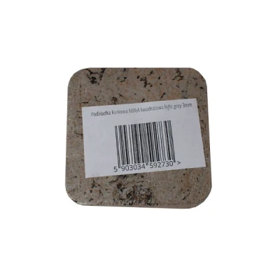 KOR-PODKŁADKA KORKOWA KWADRAT MAŁA DEKOR LIGHT GREY 3MM  /4/