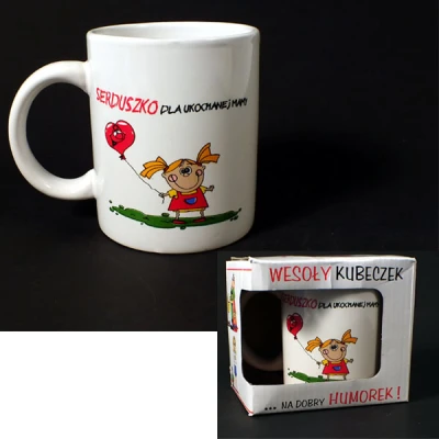 MMG-KUBEK CERAMICZNY *SERDUSZKO DLA UKOCHANEJ MAMY*
