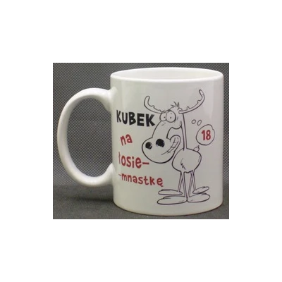 KUBEK PORCELAN. *ŁOSIEMNASTKA*