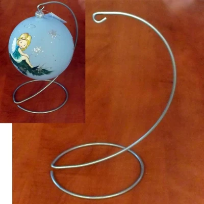 STOJAK NA BOMBKĘ SREBRNY FI 140/150 H 250MM