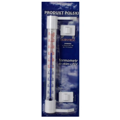 TERMOMETR ZAOKIENNY MAŁY  PRZYKLEJANY BIAŁY *ZRP*/35/