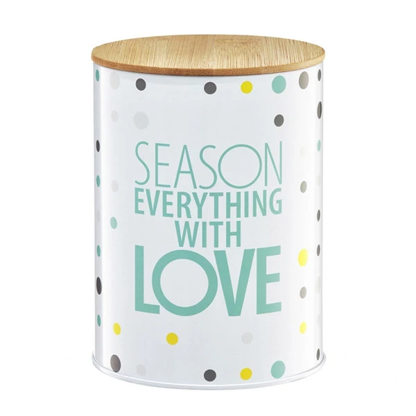 DAJ-PUSZKA Z POKRYWĄ BAMBUSOWĄ 1,2L KROPKI 29595