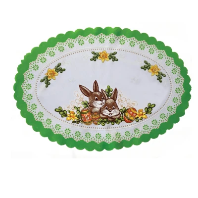 ROD-SERWETKA OWAL 33X48 *WIELKANOC* ZIELONA /5/