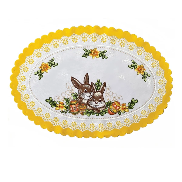 ROD-SERWETKA OWAL 33X48 *WIELKANOC* ŻÓŁTA /5/