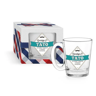 BG-KUBEK SZKLANY CONIC 310ML *DZIĘKUJĘ CI TATO*