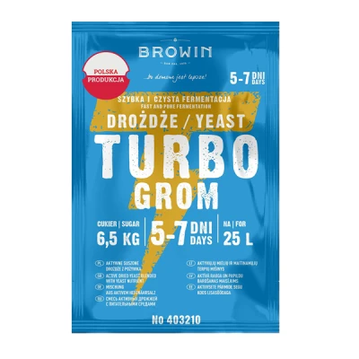 BROWIN-DROŻDŻE GORZELNICZE TURBO GROM 5-7 DNI 85G 403210