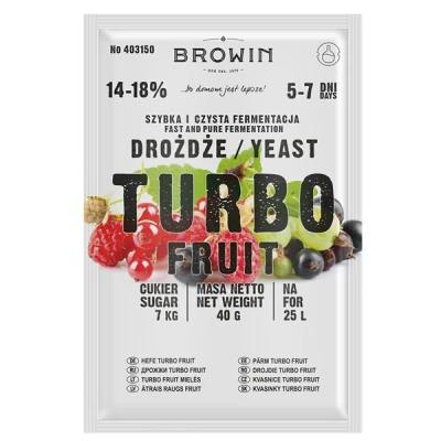 BROWIN-DROŻDŻE GORZELNICZE TURBOFRUIT 5-7DNI 40GR 403150