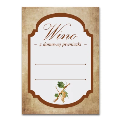 KPL. 16 ETYKIET SAMOPRZYLEPNYCH 65X90MM *WINO - WINOGRONO JASNE*