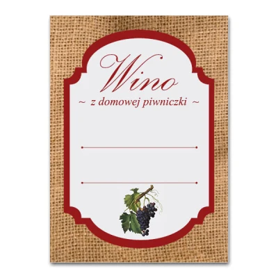KPL. 16 ETYKIET SAMOPRZYLEPNYCH 65X90MM *WINO - WINOGRONO CIEMNE*
