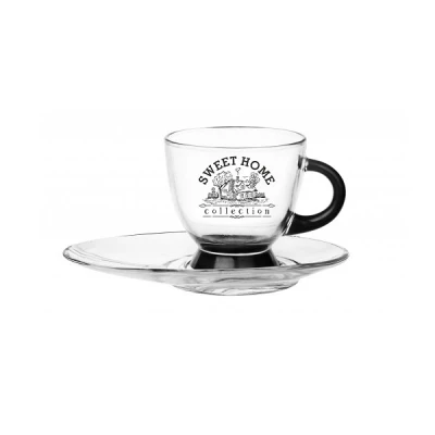 GLA-FILIŻANKA+SPODEK 230ML ELIPSA *SWEET HOME*