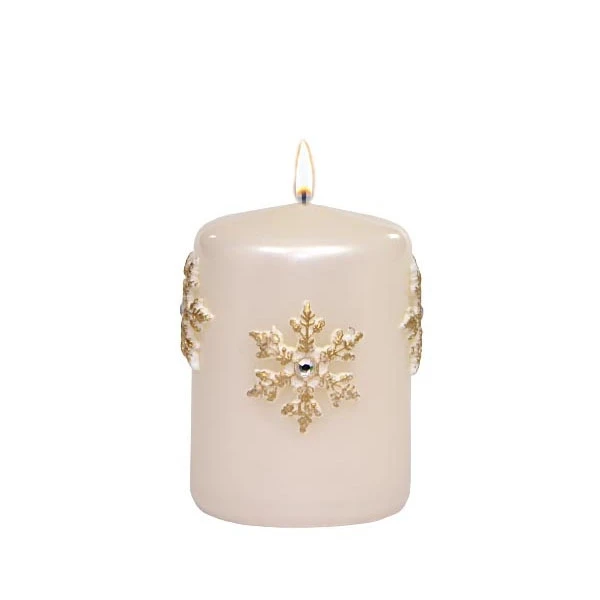 ADPAL-ŚWIECA PIEŃKOWA 100/70 CHRISTMAS TIME METALIK WYSOKI POŁYSK PERŁOWA