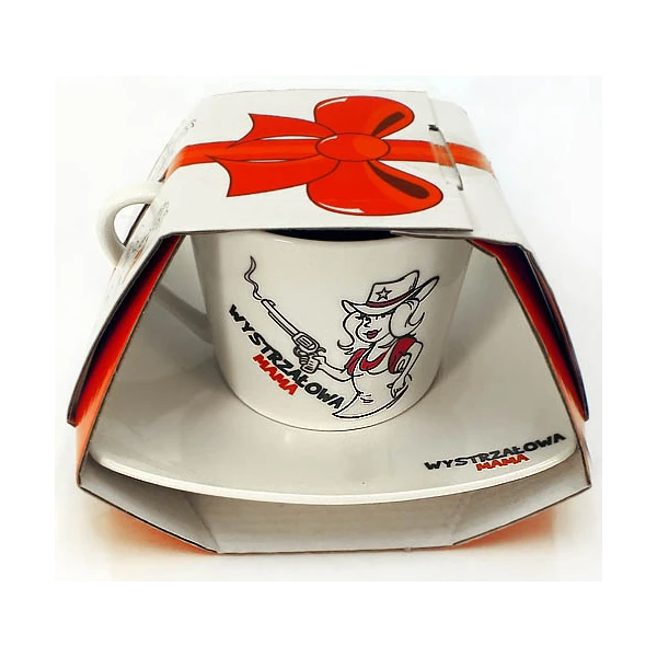 BG-FILIŻANKA Z SPODKIEM *WYSTRZAŁOWA MAMA*