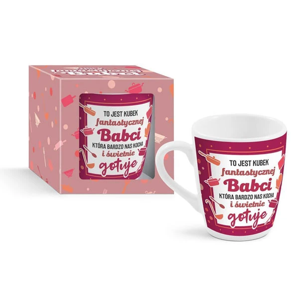 BG-KUBEK BARYŁKA 300ML *BABCIA KTÓRA ŚWIETNIE GOTUJE*