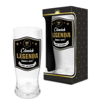 BG-SZKLANKA DO PIWA 0,5L GOLD *CZŁOWIEK LEGENDA*