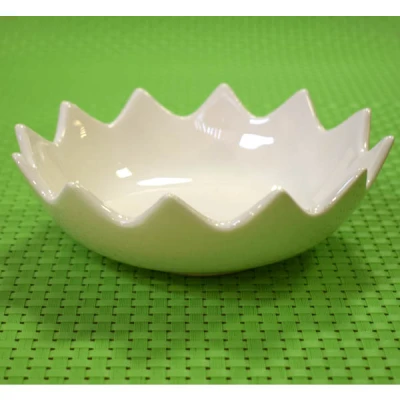 CER-SKORUPKA PŁYTKA DUŻA *SZKLIWO ECRU* C-691SZ