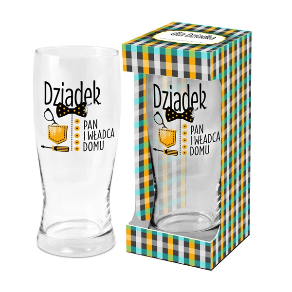 CF-SZKLANKA DO PIWA 500ML *DZIADEK PAN I WŁADCA DOMU*