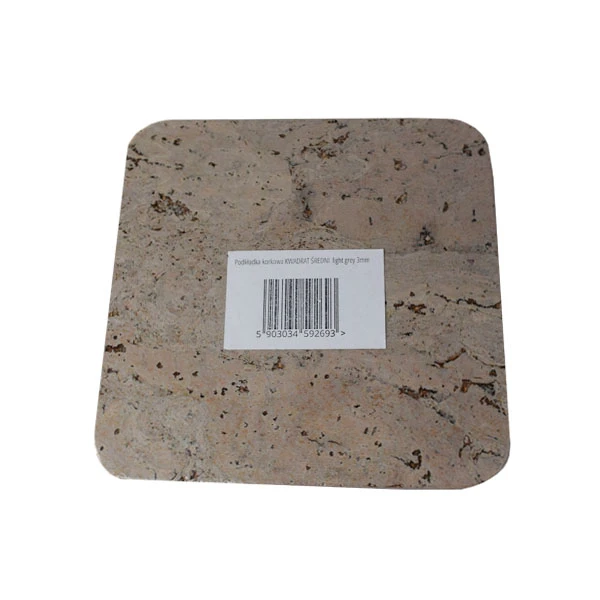 KOR-PODKŁADKA KORKOWA KWADRAT ŚREDNI DEKOR LIGHT GREY 3MM  /4/