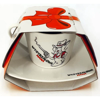 BG-FILIŻANKA Z SPODKIEM *WYSTRZAŁOWA MAMA*