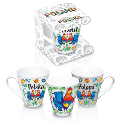 BG-KUBEK SKOŚNY FOLK *KOGUT*