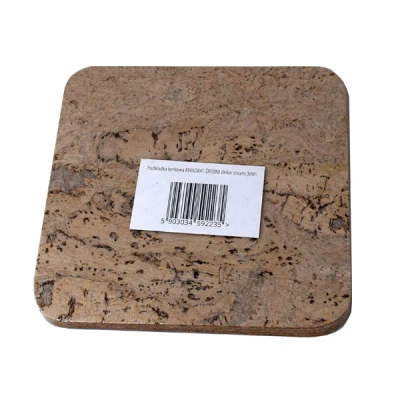 KOR-PODKŁADKA KORKOWA KWADRAT ŚREDNI DEKOR CREAM 3MM  /4/