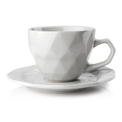 MON- FILIŻANKA ZE SPODKIEM  250ML ADEL SZARA 2289