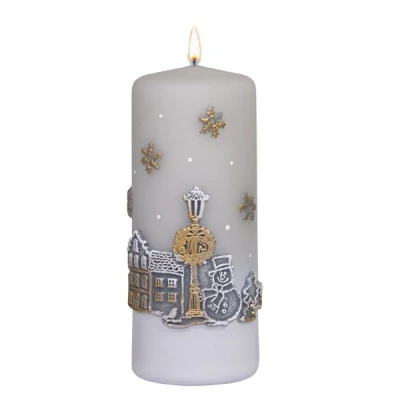 ADPAL-ŚWIECA KLUBOWA KL-5 150/58 CHRISTMAS CITY LAKIER MATOWA JASNY POPIEL