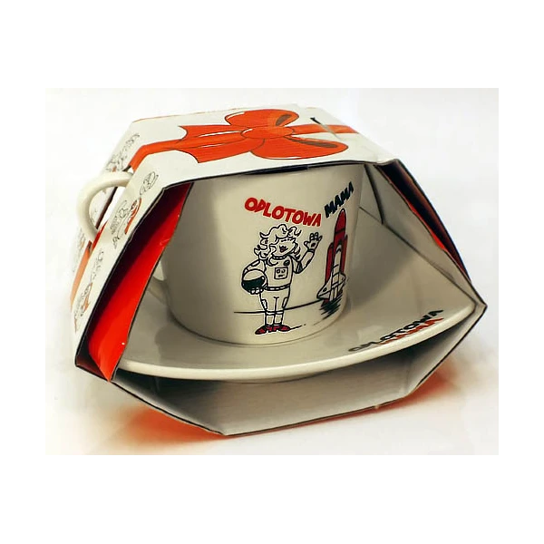 BG-FILIŻANKA Z SPODKIEM *ODLOTOWA MAMA*