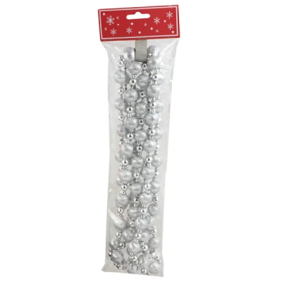 CH-GIRLANDA 2,7M KULECZKI SREBRNE 8687