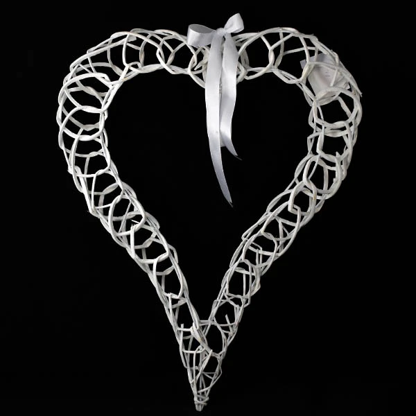 DM-DEKORACJA WIKLINOWA SERCE AŻUR XL HP271