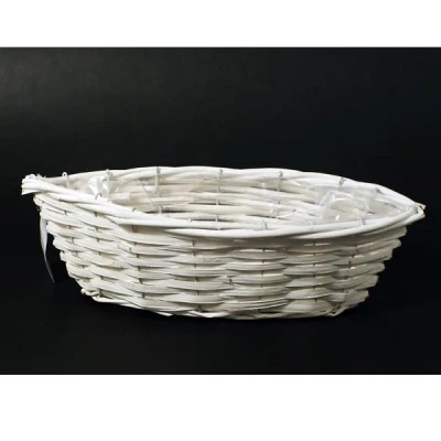 DM-KOSZYK *ŁÓDKA* WIKLINOWY BIAŁY 15186/2 ŚREDNIA