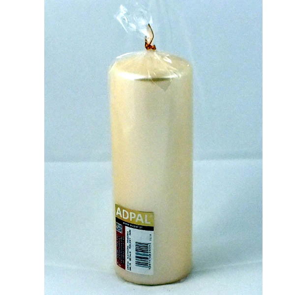 ADPAL-ŚWIECA PIEŃKOWA 200/70 METALIK PERŁOWY ECRU