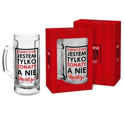 BG-KUFEL 0,5L SIMPLE THE BEST TEXT *JESTEM TYLKO ŻONATY*