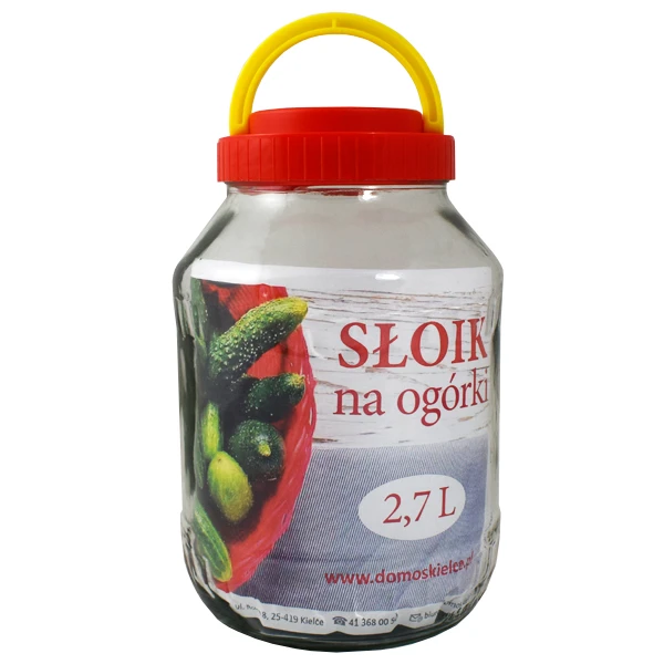 DOMOS-SŁOIK 2,7L Z PLASTIKOWĄ POKRYWKĄ /op.4/