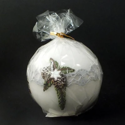 ADPAL-ŚWIECA KULA K-4 ŚWIERKOWY ZAKĄTEK LAKIER BIAŁA