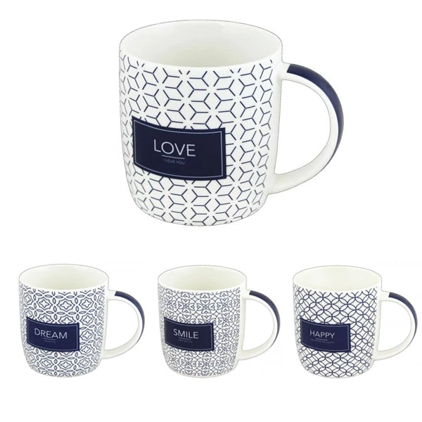 CH-KUBEK PORCELANOWY *HAPPY SMILE LOVE* 365ML 8913