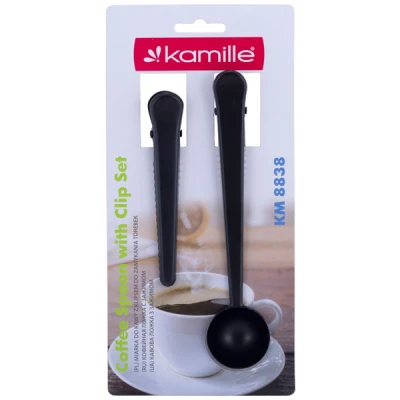 MIARKA DO KAWY Z KLIPSEM DO ZAMYKANIA TOREBEK 8838