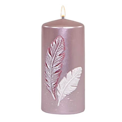 AD-ŚWIECA PIEŃKOWA 150/70 PIÓRKO METALIK PUDROWY RÓŻ