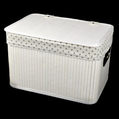 DM-KOSZYK WIKLINOWY PROSTOKĄTNY WYŚCIELANY B/P *S* H12 18X22 YD18432/S BIAŁY