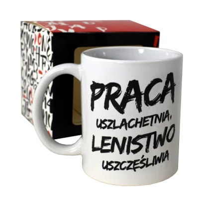 CF-KUBEK BOSS 300ML *PRACA USZLACHETNIA, LENISTWO USZCZĘŚLIWIA*