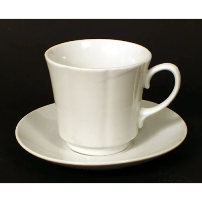 MONDEX-KPL.6 FILIŻANEK ZE SPODKAMI *BIAŁE* KL0394