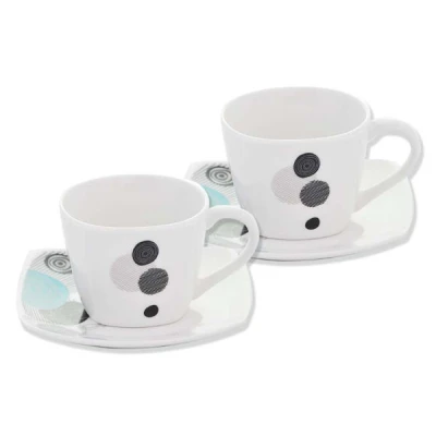 MON-KPL. 2-FILIŻANEK ZE SPODKAMI *KOŁA*