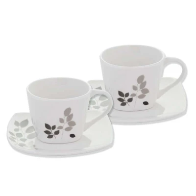MON-KPL. 2-FILIŻANEK ZE SPODKAMI *LIŚCIE*