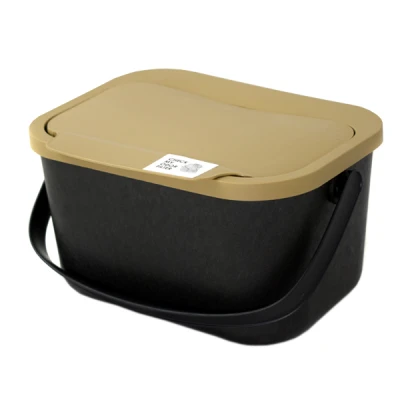 PRACTIC-KOSZ DO SEGREGACJI ODPADÓW *MINI* 4,5L CZARNY/ BRĄZ *BINI*