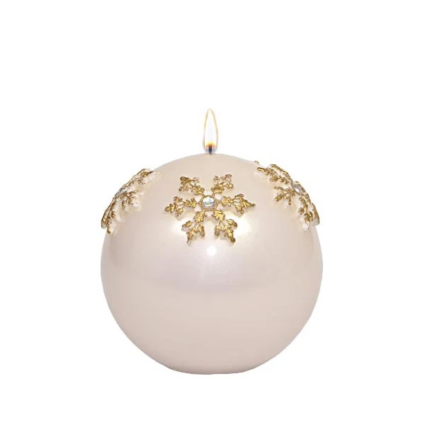 ADPAL-ŚWIECA KULA K-4(FI100) CHRISTMAS TIME METALIK WYSOKI POŁYSK PERŁOWA