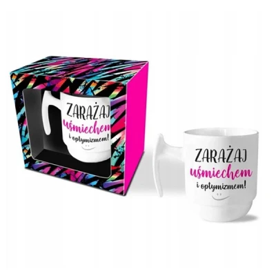 BG-KUBEK MATOWY *JOY* 310ML *ZARAŻAJ UŚMIECHEM I OPTYMIZMEM*