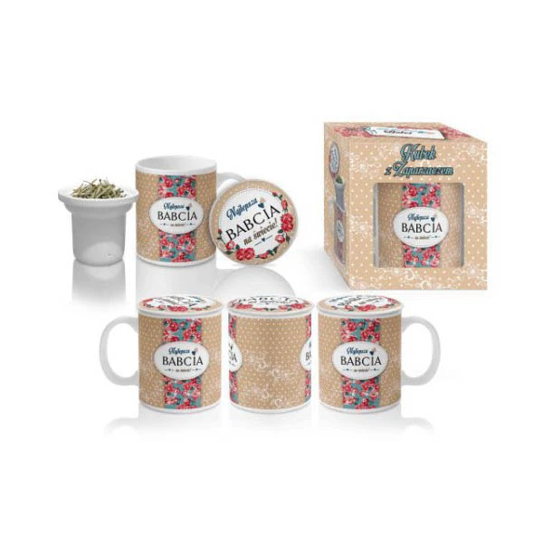 BG-KUBEK Z ZAPARZACZEM *NAJLEPSZA BABCIA NA ŚWIECIE 1*